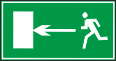 Направление к эвакуационному выходу налево